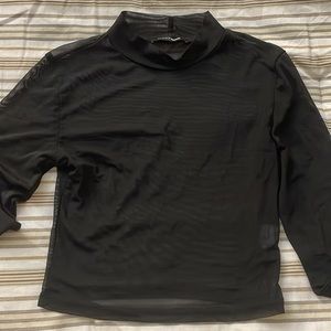 Mesh see through crop top